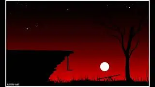 How to draw a scenery| Scenery drawing tutorial step by step for beginners on Ms paint