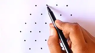 बिन्दुओ से दीपावली रंगोली बनाना  आसान//How to Draw Rangoli with 7x4 Dots/Easy Divali Online Rangoli/