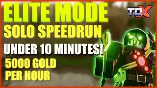 Elite Mode SOLO SPEEDRUN TRIUMPH Under 10 Minutes | Tower Defense X | Roblox