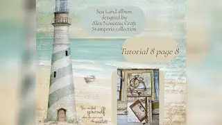 Sea Land  mini album tutorial 8 page 8 #stamperia #scrapbooking #popup, #mixmedia, dynamic waterfall