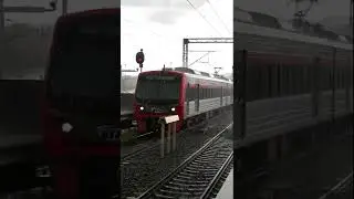Fuerte lluvia en la estación Charallave Sur "Don Simón Rodríguez" ferrocarril de Los Valles del Tuy