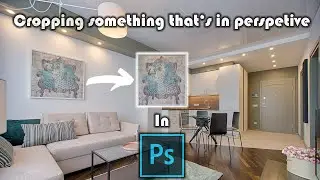 How to crop something in perspective  in Photoshop