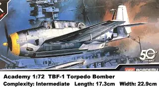 Academy 1:72 TBF 1 Torpedo Bomber Kit Review