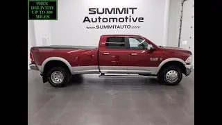 2014 RAM 3500 CREW LONG DRW LARAMIE DEEP CHERRY WALK AROUND REVIEW 12003Z SOLD!