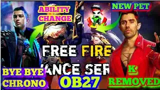 Advance server open now || OB27 full update || Bye bye chorno || k Character Removed from free fire