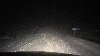 Сильная метель на дороге по пути в Москву