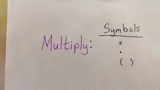 Different Symbols in Multiplication | Easy to Learn Math with @miss_wayspenpals