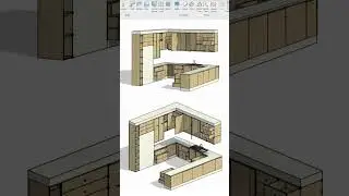 Parametric Kitchen family created inside Revit