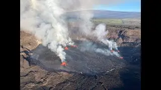 Kīlauea eruption overflight video - June 7, 2023
