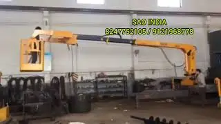 manlift basket attachment on truck mounted crane 360 rotation