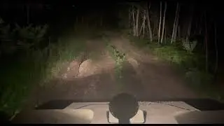 Ночная поездка на МТЛБ. установили Led балку.