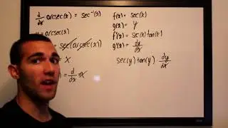Derivative of Arcsec x Proof (Using Implicit Differentiation)