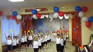 ✔️Упражнения с флажками ⛳✔️ Строевые упражнения для дошкольников⛳ ✔️ Вход на спортивный праздник.⛳
