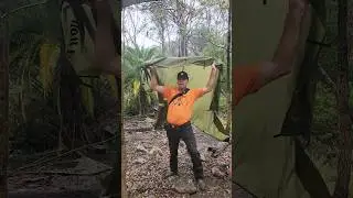 How to make a poncho from your Alton Goods Ultralight Hootchie to stay dry in a rainstorm.
