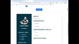 Resume Generator | HTML CSS JAVASCRIPT