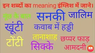 Daily Use Vocabulary | #vocabulary  | Interesting Vocabulary | 2020