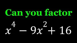 How To Factor A Nice Quartic in Two Different Ways