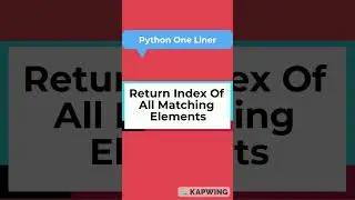 One liner - Return index of all the matching elements 