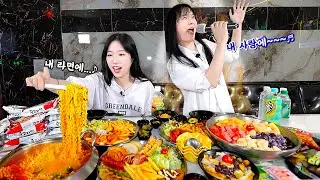 노래방에서 김경호님이 불러주시는 금지된사랑 들으며 금지된라면 먹방🥹