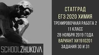 ЕГЭ 2020 Химия. СтатГрад 28.11.2019