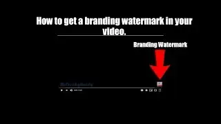 How to get a branding watermark in your video.