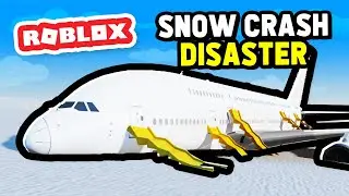 New SNOW PLANE CRASH DISASTER in Roblox