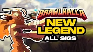 Brawlhalla - RENO! NEW LEGEND ALL SIGNATURES FULL REVEAL + SKINS