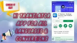 Multi languages Hi Translate app for Whatsapp & other websites