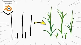 Draw Quick 2D Grass in Grease Pencil
