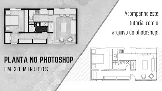 Floor plan in Photoshop in 20 minutes + .PSD | Marina Araújo
