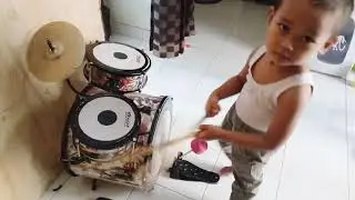 Bermain & belajar drum kids (drum mainan anak-anak)