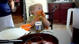 Sebastian Thomas Hamilton - Yummy spaghetti dinner.