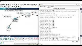 router interface configuration cisco packet tracer