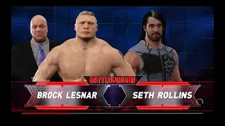 WWE 2K17 | Brock Lesnar VS Seth  Rollins - WWE Battleground Arena Match |