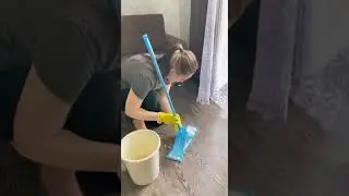 Homy Mood / Швабра с отжимом и ведром, 2 насадки / Система для уборки / Швабра для пола / flat mop