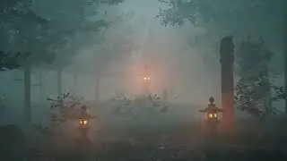 Unreal Engine 5 Realistic Lumen Foggy Forest Shrine Cinematic Render