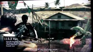 ATI 5850 @1.0GHz Q9550 @4.0GHz RESIDENT EVIL 5 BENCHMARK DX10 1920X1080 4XAA