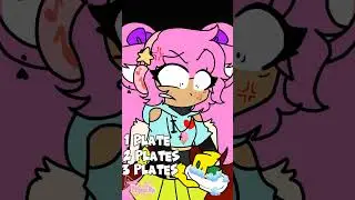 1 plate 2 plates meme (ft.My main oc) #tranding #trend #art #animation #Plates