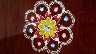 Daily Muggulu 🏵️ Colourful Rangoli Designs 🏵️ #rangoli #muggulu 🏵️ Chukkala Muggulu