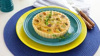 Torta low carb de alho-poró