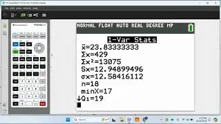 Unit 3 - Data Input & One Variable Statistics