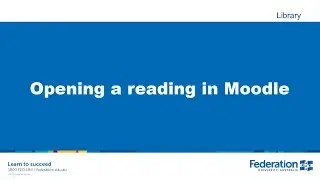 Opening a reading in Moodle