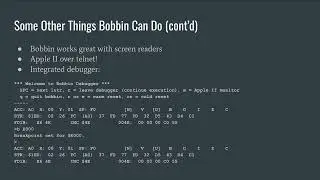 Bobbin - using an A2 emulator in the Unix pipeline - Micah Cowan (KansasFest/A24eVR 2024)