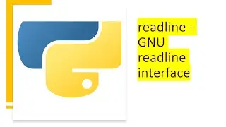 readline - GNU readline interface | Python by examples | 