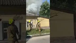 м. #полтава ліквідація пожежі на вул. Небесної Сотні (7 серпня)