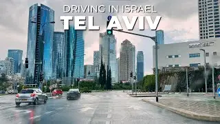 TEL AVIV 🇮🇱 Skyscrapers Skyline • Driving in ISRAEL 2025