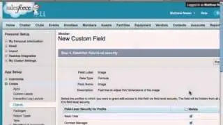 Using the Salesforce.com platform to create image fields