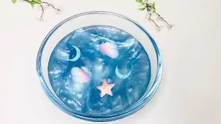 BLUE SLIME 假水史莱姆 l Satisfying Slime ASMR l  Relaxing Slime Video l Yuki Slime💙