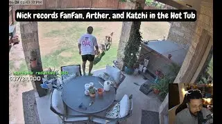Nick spies on FanFan, Arther, and Katchi in His Hot Tub.....