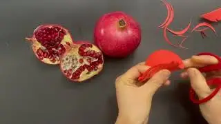 剪纸石榴
